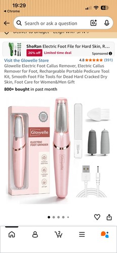 Glowelle foot callus remover - glowelle,